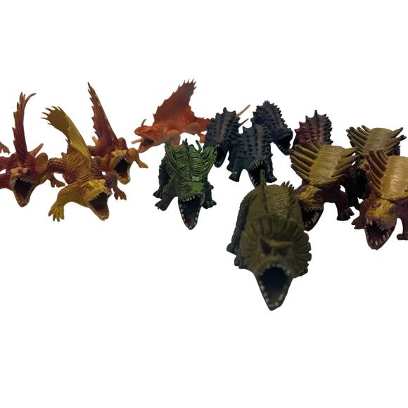 Vintage 1980's Dinosaur Lot Made Tiawan Duplicates 17 Plastic Figures Dino Play - Picture 5 of 10